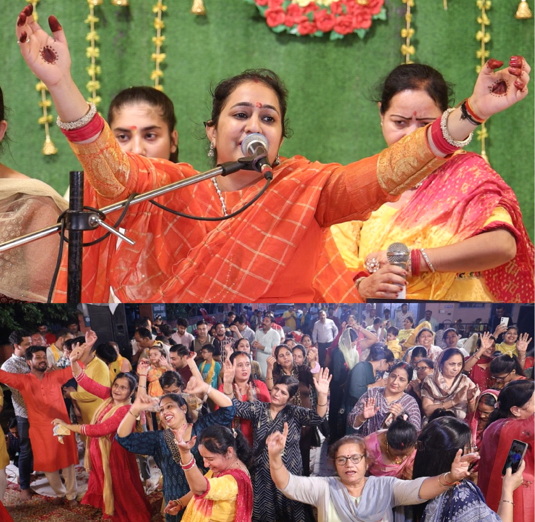 Barsane Bajat Badhai Kirt Ne Lali Jai; Shri Radha Ashtami Badhai Mahotsav was celebrated in the Market Committee Gaushala on Sunday